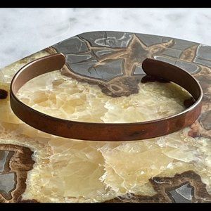 Aged Copper Cuff Bracelet - Sabona London